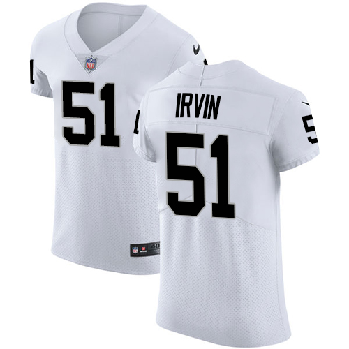 Nike Raiders #51 Bruce Irvin White Men's Stitched NFL Vapor Untouchable Elite Jersey - Click Image to Close